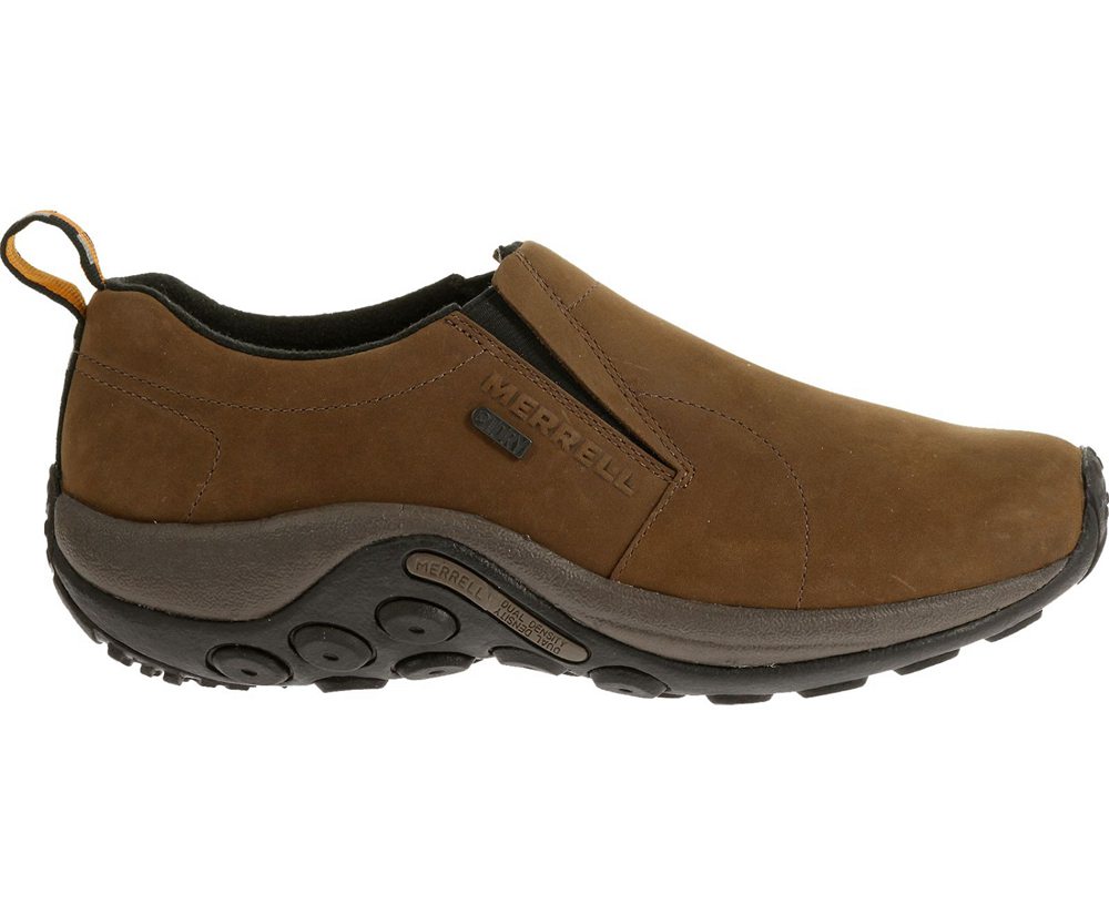 Merrell Slip Ons Męskie Brązowe - Jungle Moc Nubuck Waterproof - 231980-CAG